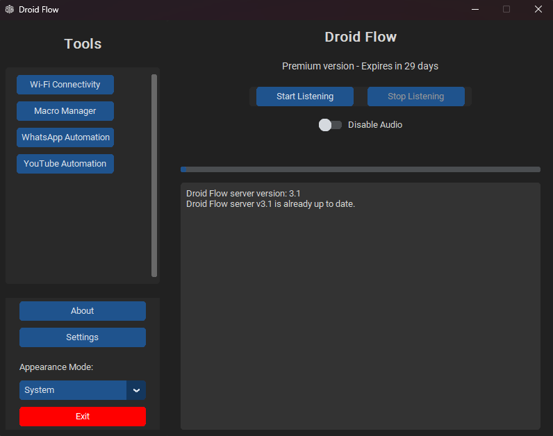 DroidFlow Dashboard